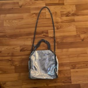 STELLA MCCARTNEY Falabella Small Tote Bag silver